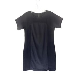 Tibi Black Date Night‎ Ribbed Night Out Happy Hour Sheath Mini Dress Size Medium